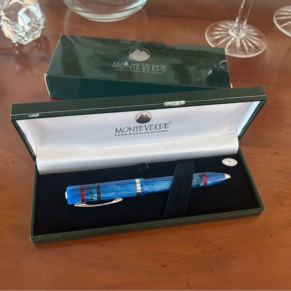 New Monteverde Marble Blue Executive Luxury Pen boaters beautiful - Picture 3 of 6